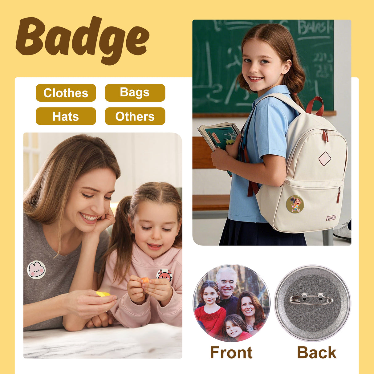 Pinned Back Button Supplies