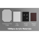 2 x 3″ Acrylic Rectangle Magnets Supplies for 1000 magnets