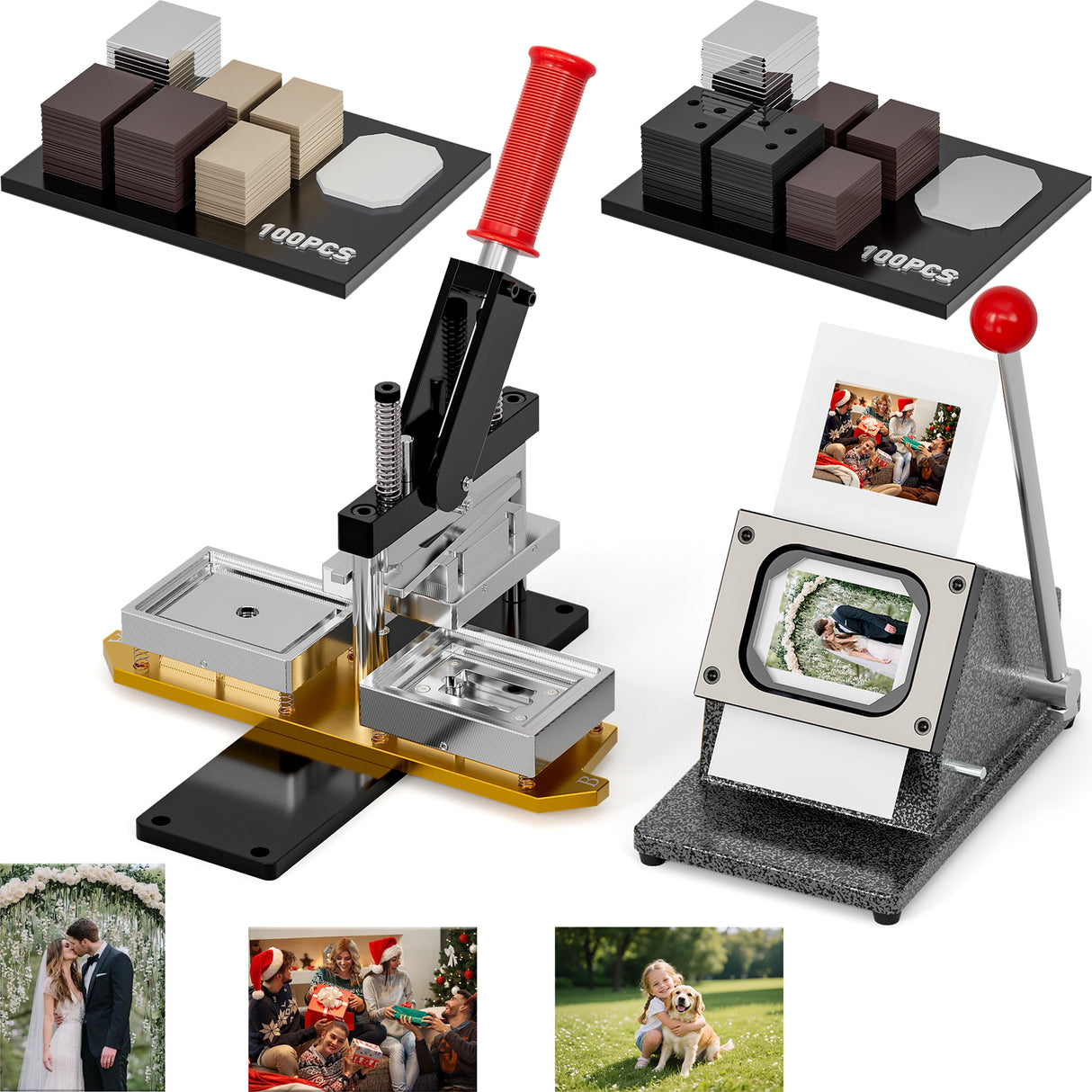2×3 inch Acrylic and CardBoard Rectangle Fridge Magnets Maker Machine Kit