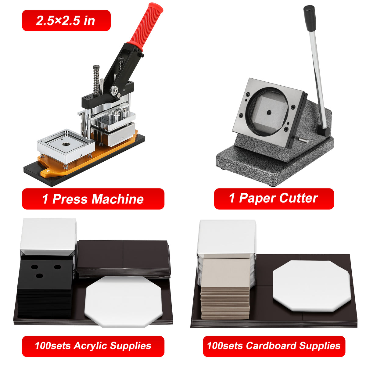 Magnets Machine Kit Magnet Machine Kit Square 2.5” Cardboard & Acrylic – AMAGMK