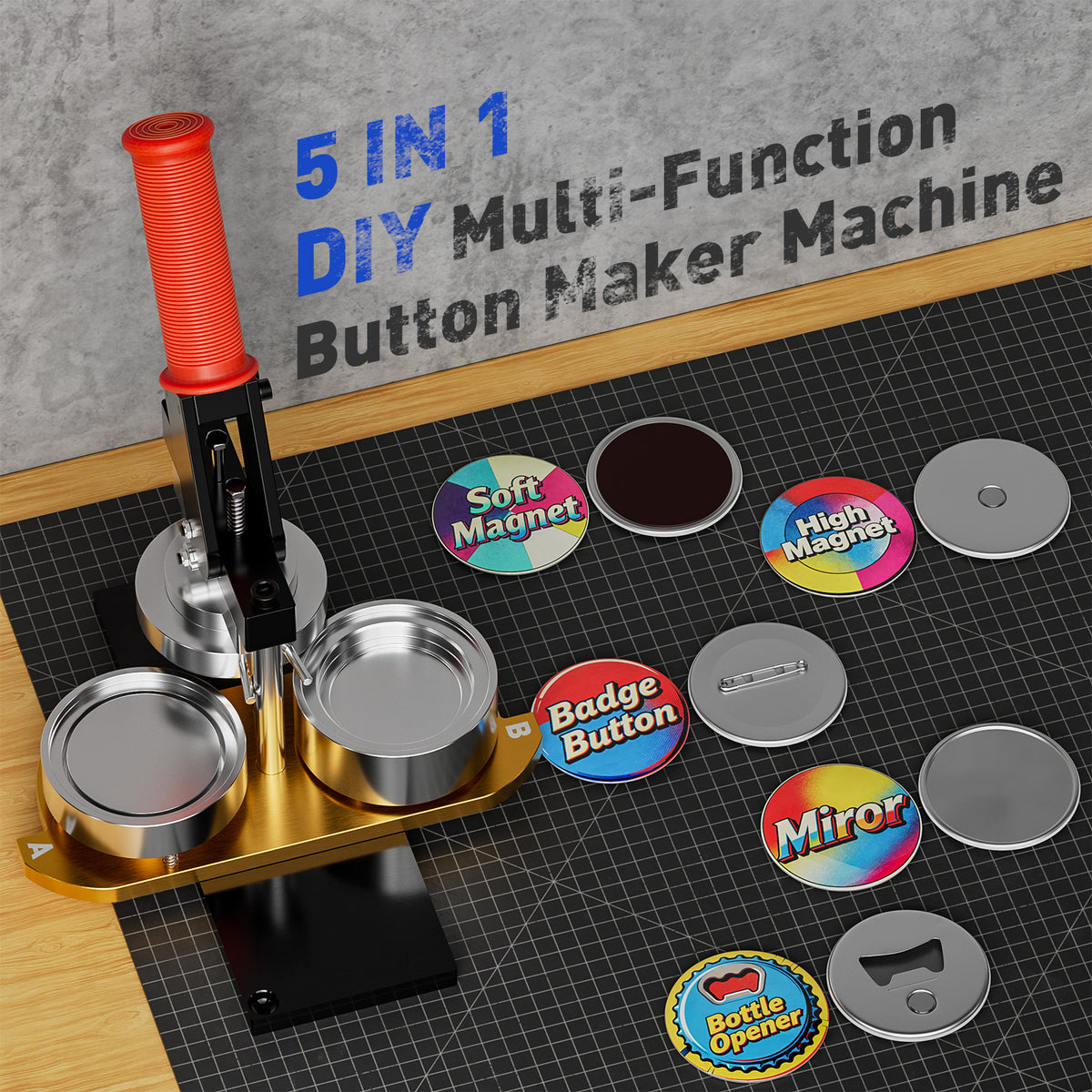 Magnets Machine Kit Magnet Maker Machine Kit 3in Round – AMAGMK