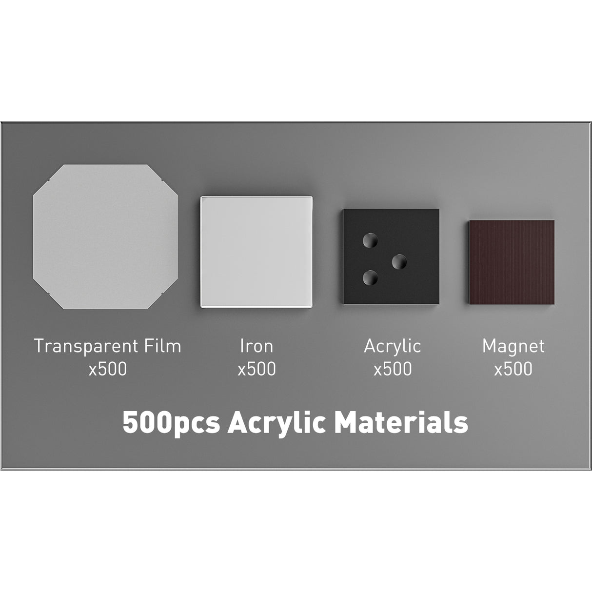 3 x 3″ Acrylic Square Magnets Supplies for 500 magnets