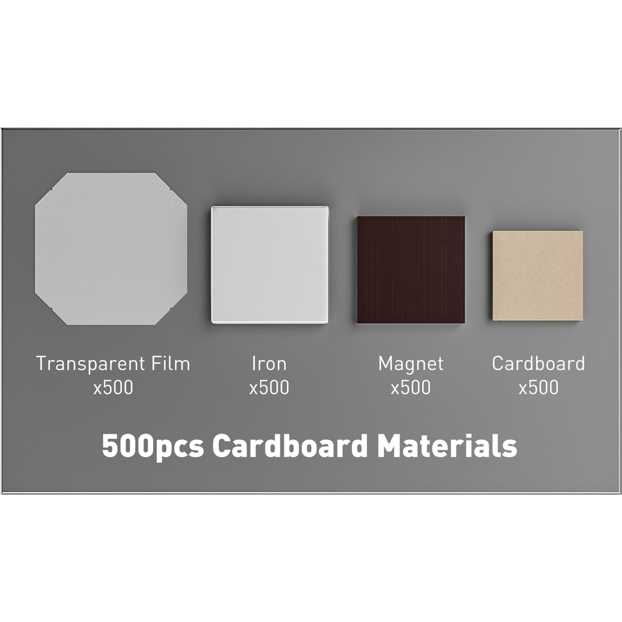 3.2 x 3.2″ Cardboard Square Magnets Supplies for 500 magnets