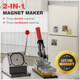 3.2×3.2 inch Acrylic and CardBoard Square Fridge Magnets Maker Machine Kit with 100 Sets Cardboad Supplies