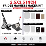 2.5x3.5inch Rectangle Magnet Maker Machine Kit with 200 Sets Supplies