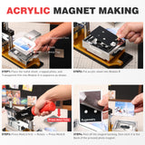 2 x 3″ Acrylic Rectangle Magnets Supplies for 1000 magnets