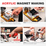 3 x 3″ Acrylic Square Magnets Supplies for 500 magnets