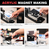 2x3inch Rectangle Magnet Maker Machine Kit with 200 Sets Supplies