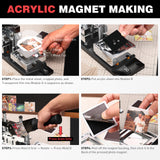 2.5x2.5inch Square Magnet Maker Machine Kit with 200 Sets Supplies
