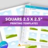 2.5in Magnet Printing Templates