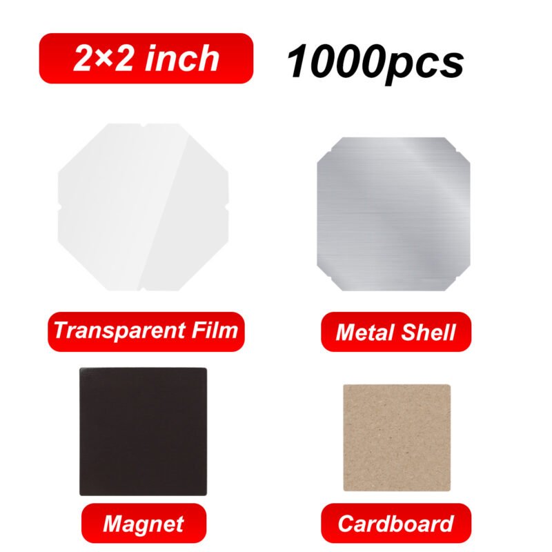 2x2inch Square Refrigerator Sticker