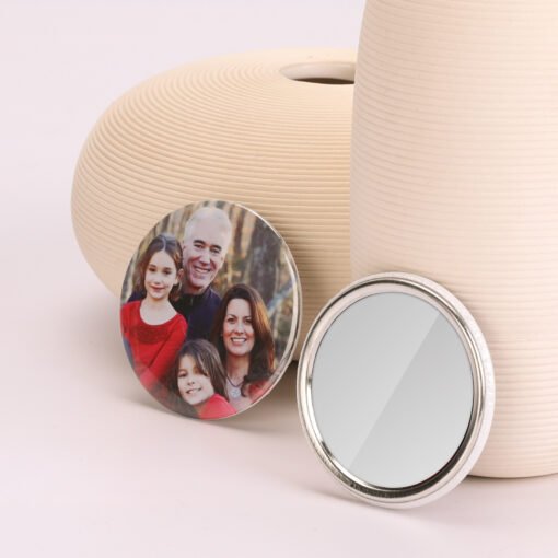 1000pcs Mirror Button Supplies Round 2.28in