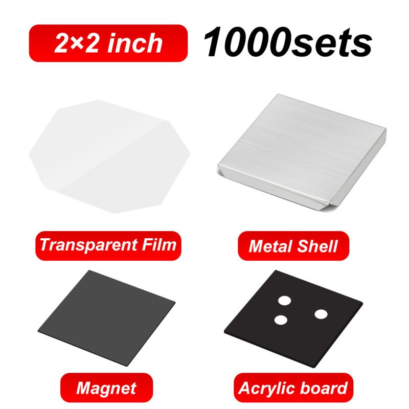 2in Acrylic Square Refrigerator Sticker