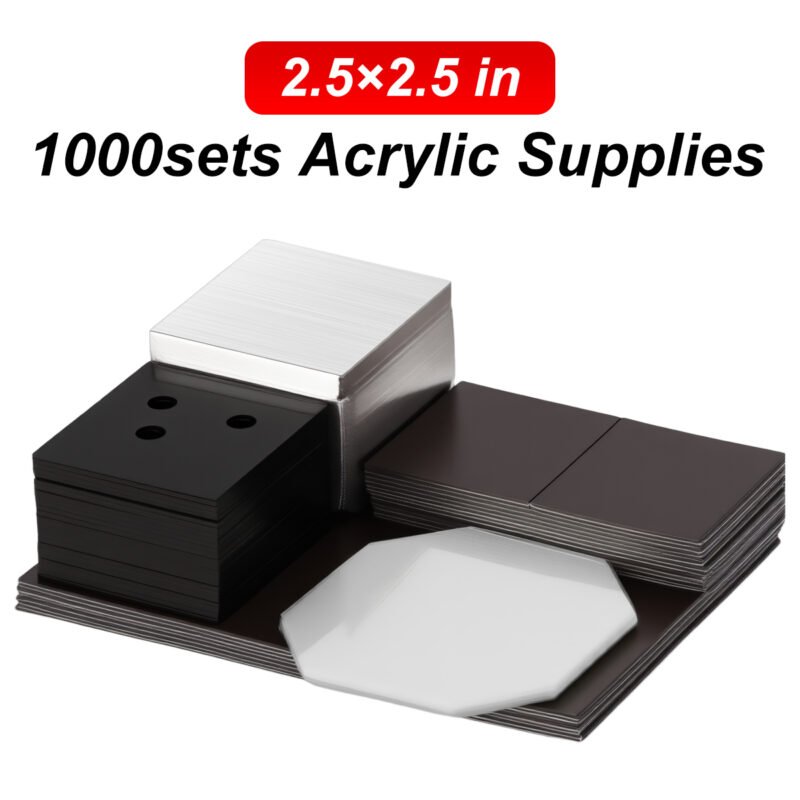 2.5in Acrylic Square Refrigerator Sticker