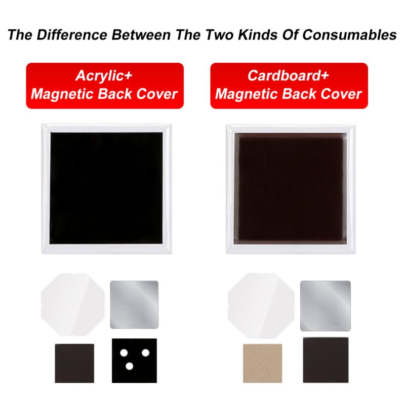 2in Acrylic Square Refrigerator Sticker